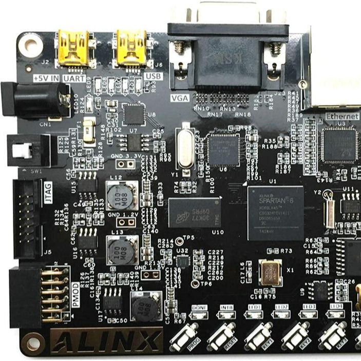 AX516  Brand XILINX FPGA Development Board SPARTAN6 LX16 LX45 DDR3 Gigabit Ethernet Custom PCB pcba tubo led pink