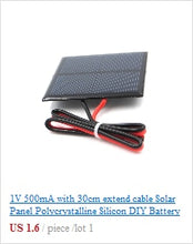 Load image into Gallery viewer, 5V 160mA 0.8Watt Solar Panel Standard Epoxy Polycrystalline Silicon DIY Battery Power Charge Module Mini Solar Cell toy
