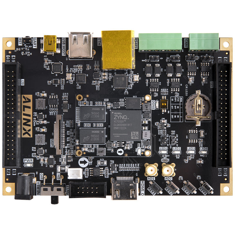 Custom PCB Black and Golden FPGA Development Board Alinx Xinx Zynq 7000 7010 7020 Development Board Core Board Ax7z010 Ax7z020