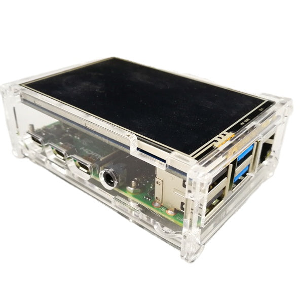 Raspberry Pi 4 full cover acrylic Case Box (can assemble 3.5 inch screen ) for Raspberry Pi LT-4B09i 4