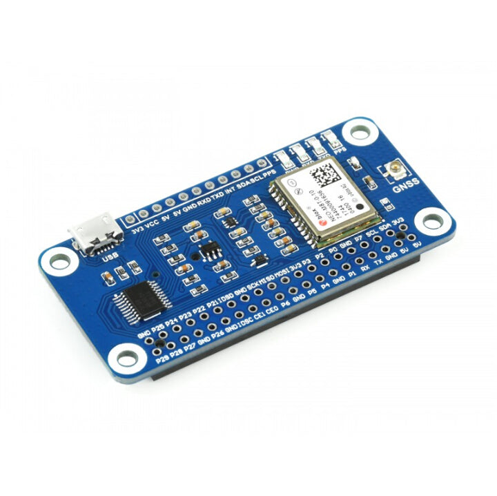 NEO-M8T GNSS TIMING HAT for Raspberry Pi Single-Satellite Timing, Concurrent Reception of GPS,Beidou Galileo GLONA Custom PCB