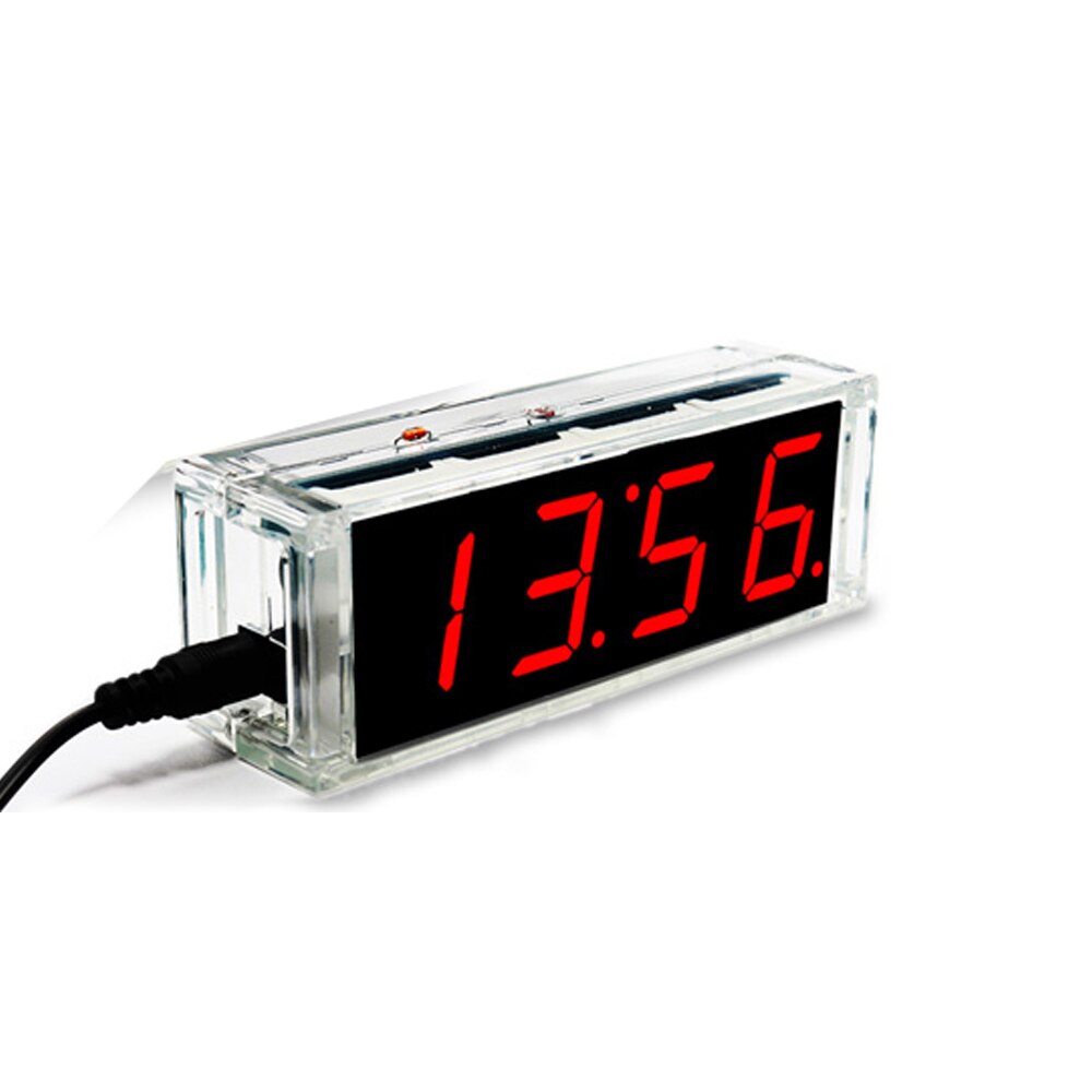 diy clock kit digital tube temperature alarm week display 51 MCU DS1302 diy electronic kit soldering subjest assembly