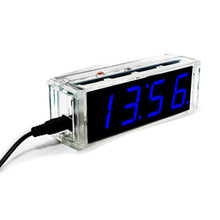 Load image into Gallery viewer, diy clock kit digital tube temperature alarm week display 51 MCU DS1302 diy electronic kit soldering subjest assembly
