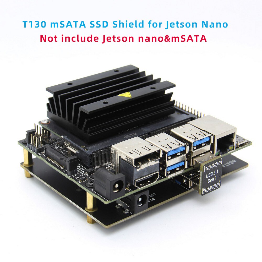 Jetson Nano mSATA SSD Shield, T130 V1.1 Storage Expansion Board for NVIDIA Jetson Nano Developer