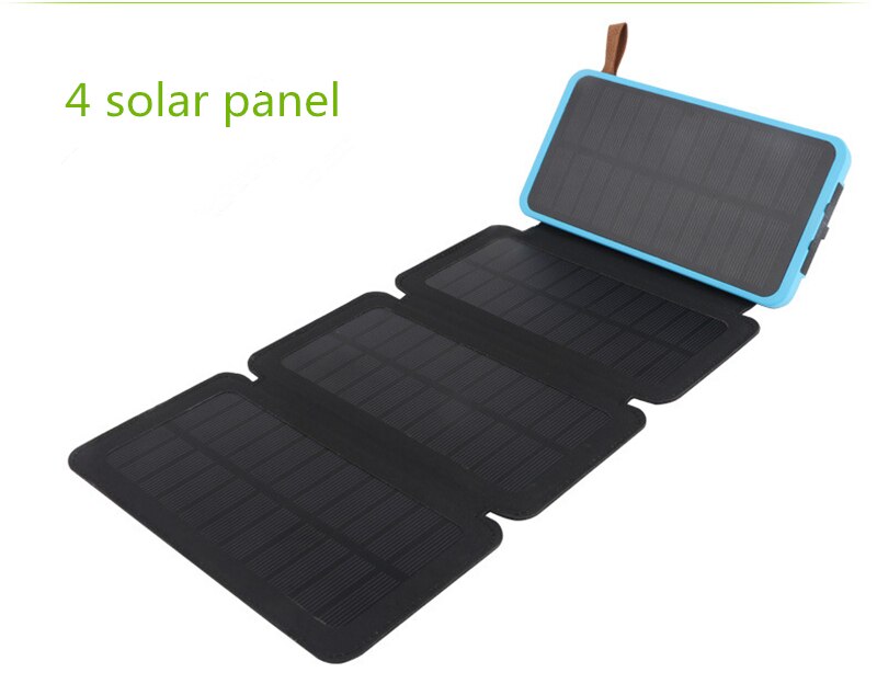 Folding Solar Panel 12W 10W Power Battery 30000mah Solar Celles Universal Phones Power Bank Charger Outdoors External