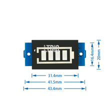 Load image into Gallery viewer, Custom 1PCS 4S Lithium Battery Capacity Indicator Module Blue Display Electric Vehicle Battery Power Tester Li-po Li-ion
