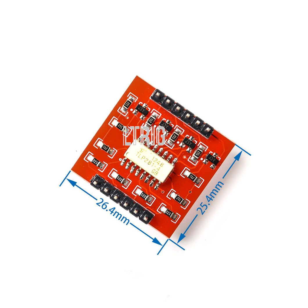 Custom 1PCS TLP281 4 CH 4-Channel Opto-isolator IC Module For Arduino Expansion Board High And Low Level Optocoupler
