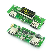 Load image into Gallery viewer, Custom 1PCS18650 lithium battery digital display charging module 5v2.4a 2A dual USB output band display booster module
