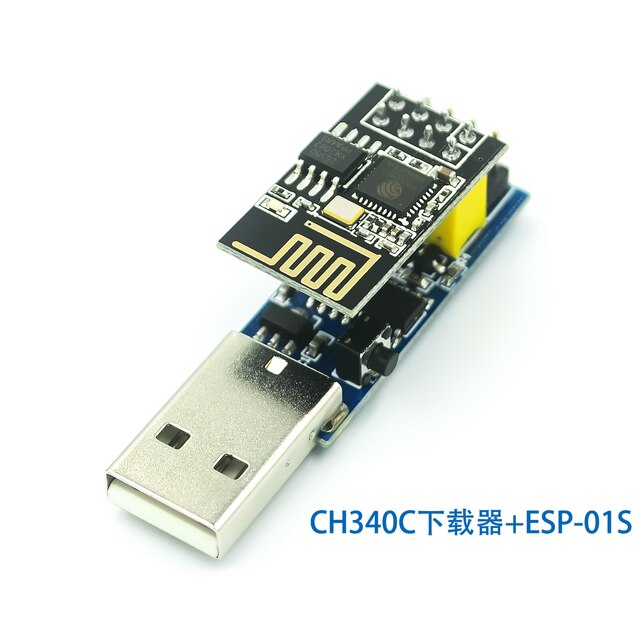 Custom 1PCSCH340C USB ESP8266 ESP-01 ESP01S Prog WIFI Downloader Module Developent Board for Arduino Programmer Adapter