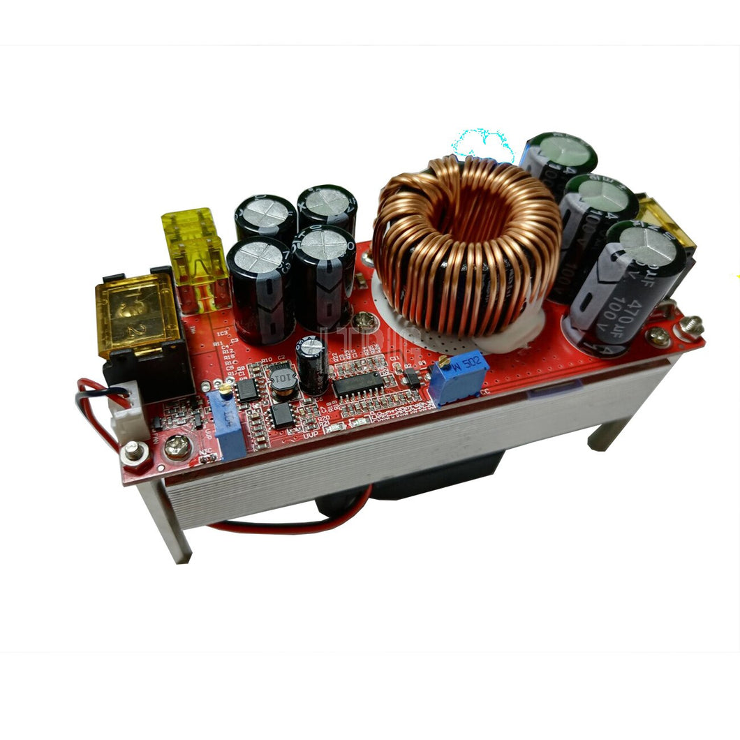 custom 1Pcs 1200W / 1800W 25A DC DC voltage converter boost Boost adjustable module power supply DC-DC 10V -60V to 12V-90V