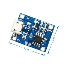 Load image into Gallery viewer, custom 1Pcs 5V 1A 18650 TP4056 Lithium Battery Charger Charging Board With Protection Dual Functions 1A Li-ion for arduino
