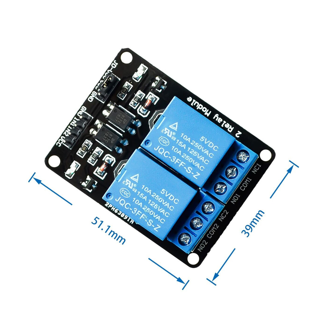 custom 1Pcs 5V 2-Channel Relay Module Shield for Ardui ARM PIC AVR DSP Electronic 5V 2 Channel Relay Module