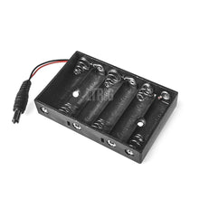 Load image into Gallery viewer, custom 1Pcs Battery Case Holder with Clip for 6pcs AAA Ordinary or Rechargeable Batteries for Arduino Robot Car
