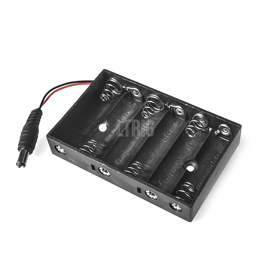custom 1Pcs Battery Case Holder with Clip for 6pcs AAA Ordinary or Rechargeable Batteries for Arduino Robot Car