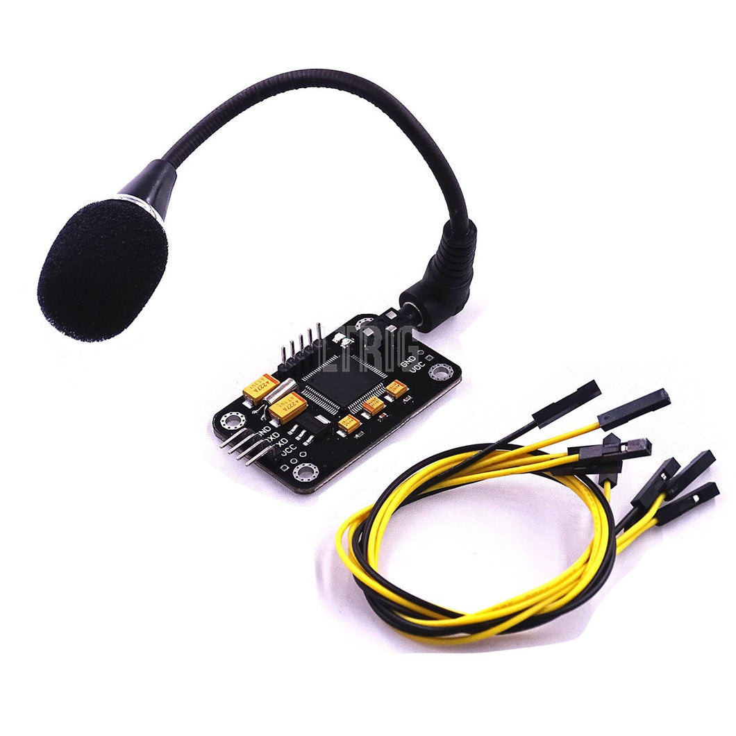 custom 1Pcs Control Voice Recognition Module  Black Voice Jumper Cable With High Sensitivity Microphone Tools For Arduino