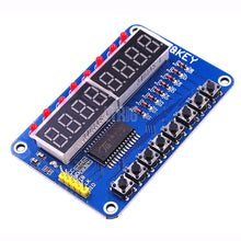 Load image into Gallery viewer, custom 1Pcs Key Display For AVR New 8-Bit Digital LED Tube 8-Bit TM1638 Module with line
