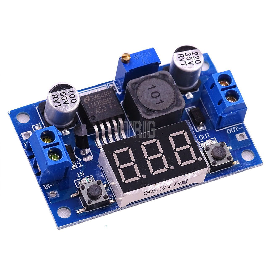 custom 1Pcs LM2596 DC reducer converter voltage regulator LED display voltmeter 1.3-37V adapter adjustable power supply