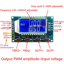 Load image into Gallery viewer, custom 1Pcs PWM Signal Generator Pulse Frequency Duty Cycle Adjustable Module LCD Display 1Hz-150Khz 3.3V-30V
