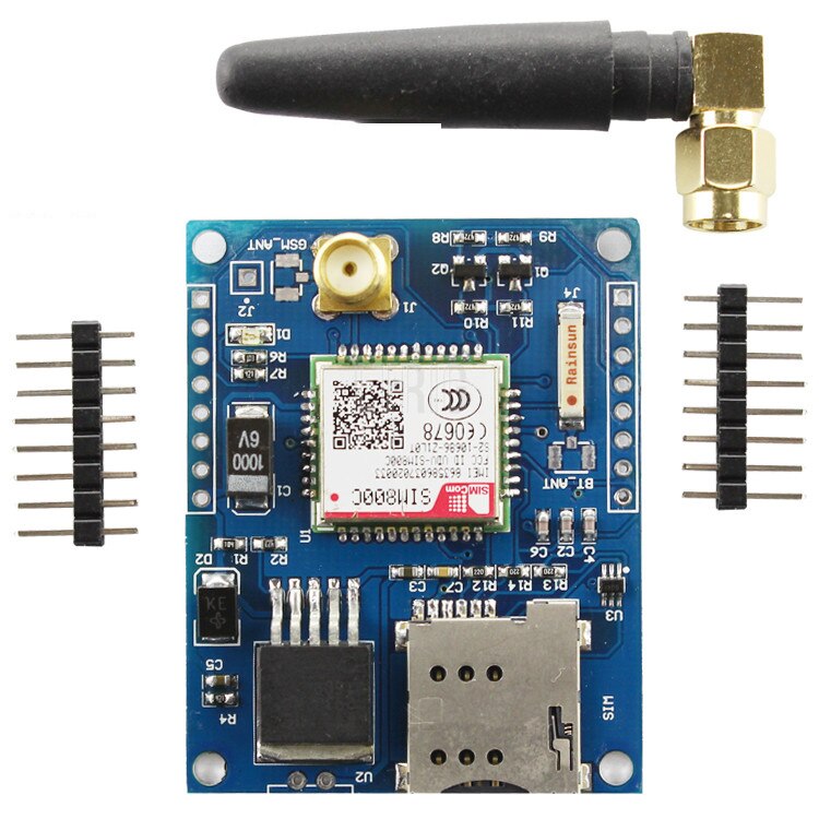 custom 1Pcs SIM800C development board Quad-band GSM/GPRS module Supports Bluetooth/DTMF instead of SIM900A