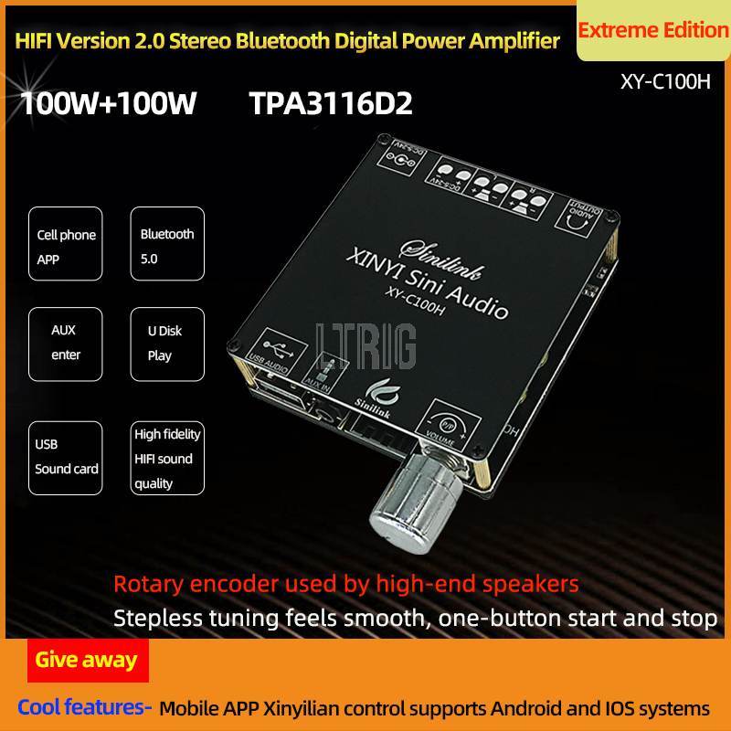 custom 1Pcs TPA3116 Audio Amplifier Board 100W*2 HiFi Stereo Subwoofer Amplifier Stage Device Speaker Amplifier Kit