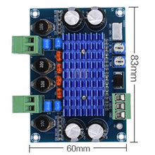 Load image into Gallery viewer, custom 1Pcs TPA3116D2 DC 8V-28V 2 *120W chassis dedicated plug-in HIFI power amplifier board
