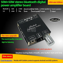 Load image into Gallery viewer, custom 1Pcs XY-C50L/C50H Bluetooth Wireless Audio Digital Power amplifier Stereo board 50Wx2 Amp Amplificador 3.5MM APP
