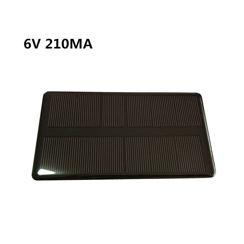 Mini 6V 210MA 1.25W Monocrystalline Silicon Solar Panel with solar charger CN3065  Cell Phone Charging
