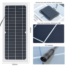 Load image into Gallery viewer, Mini Flexible Solar Panel 10W 18V Solar Charger DC Interface Output Portable Outdoor Phone Power Bank Car Battery Charging
