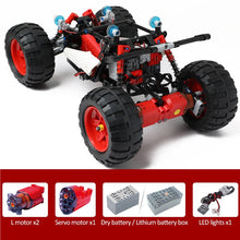 Load image into Gallery viewer, Monster truck boy puzzle assembled with small particle building blocks toy
