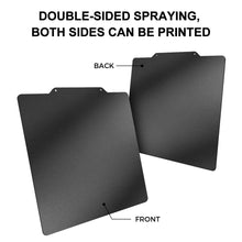 Load image into Gallery viewer, New Double Sided PEI Spring Steel Sheet (Double Sided Black Textured ) With Magnetic Base 220/235/310mm For 3D Printer Hotbed

