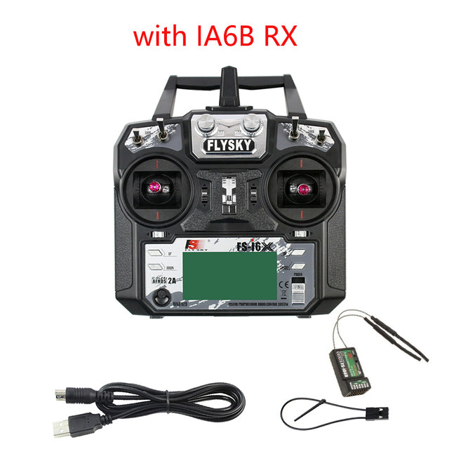 Original FS-i6X 2.4GHz 10CH Transmitter RX With i-BUS IA6B/ IA10B/X6B Receiver For RC Quadcopter Airplane Drone F20424
