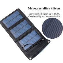 Load image into Gallery viewer, Outdoor USB Portable Solar Panel For Mobile Phone Battery Hiking Camping Foldable Solar Plate Emergency Power Solar Cell Charger
