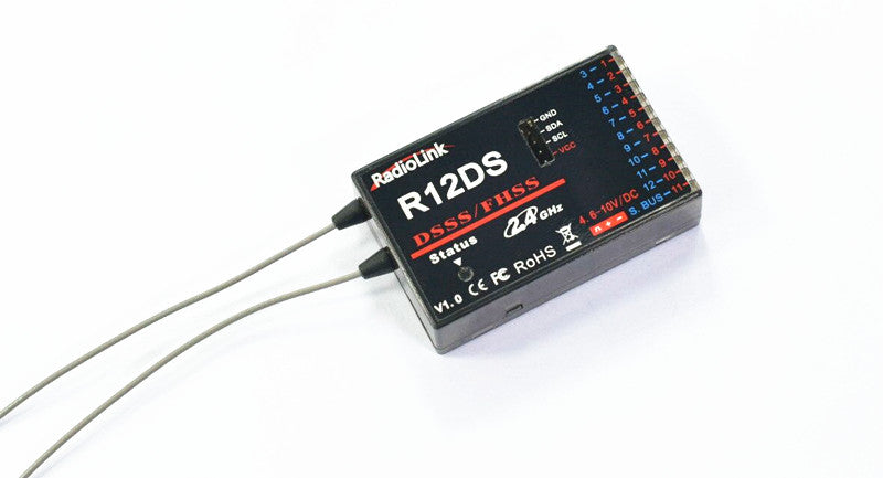 R12DS 12CH 12 Channel Receiver 2.4Ghz For AT10 Transmitter Aircraft Aerial Photography Device F04939
