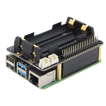 Load image into Gallery viewer, Raspberry Pi 18650 UPS HAT，X706 V1.1 Shield/Expansion Board supports Auto Power On for Raspberry Pi 4 model B/3B+/3B
