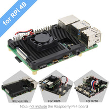 Load image into Gallery viewer, Raspberry Pi 4 Model B Computer Armor Aluminum Alloy Heatsink with Cooling Fan for Raspberry Pi 4B Only
