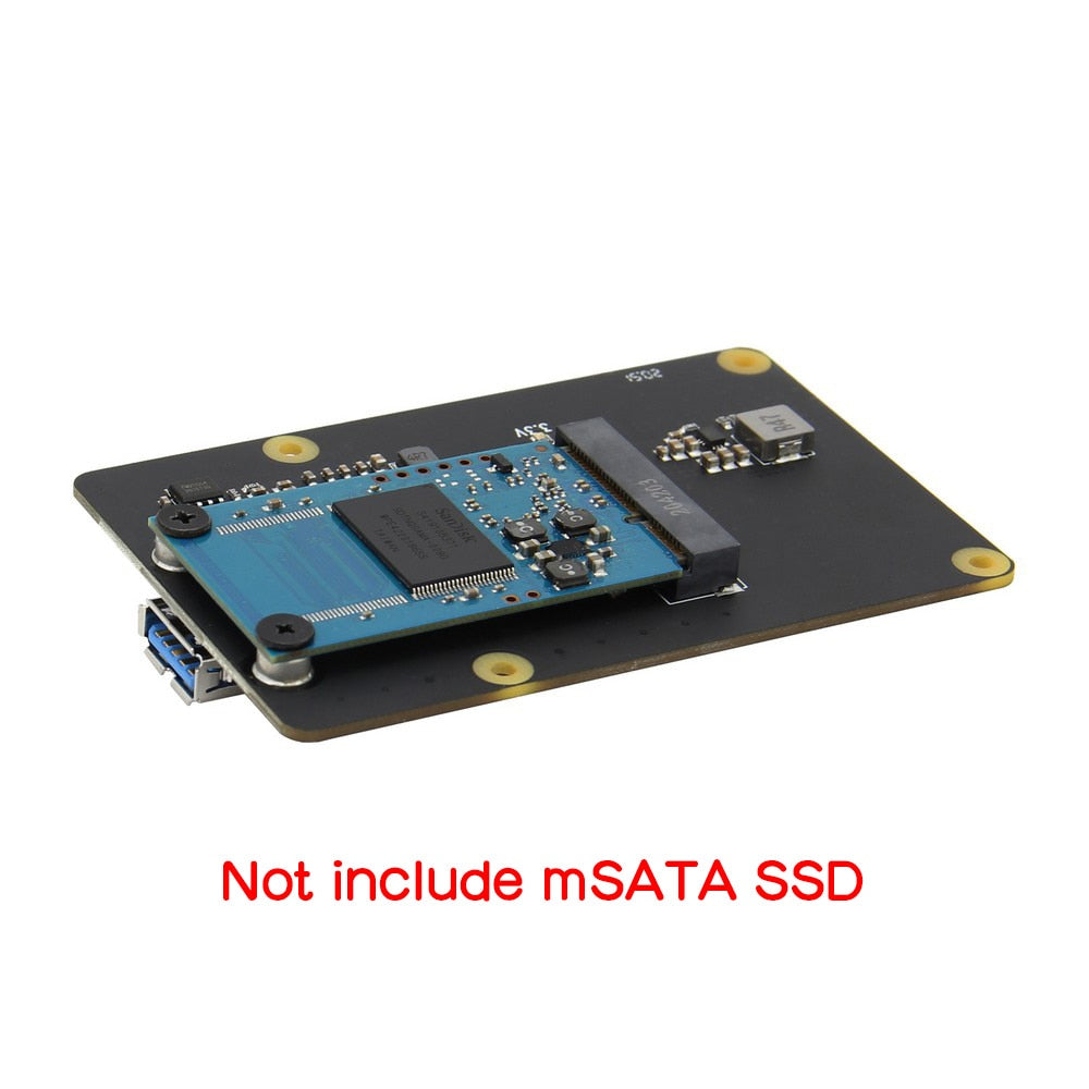 Raspberry Pi 4 mSATA SSD Storage Expansion Board