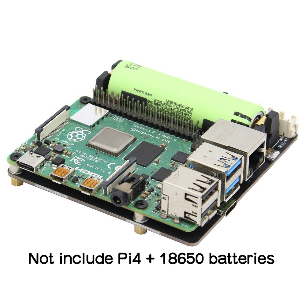 Raspberry Pi 4 model B 18650 UPS HAT，X703 V1.2 Shield/Expansion Board