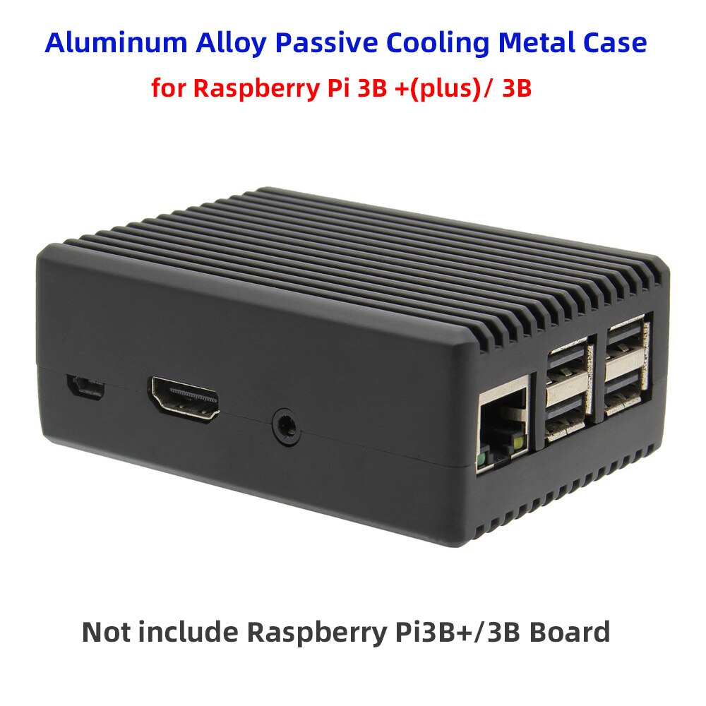 Raspberry Pi Aluminum Alloy Passive Cooling Metal Case for Raspberry Pi 3B +(plus)/ 3B