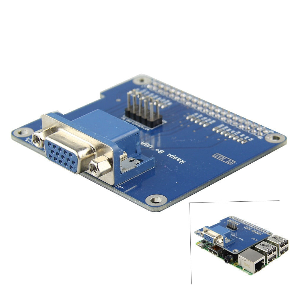 Raspberry Pi VGA Adapter Board | GPIO To VGA Module Shield for Raspberry Pi 4 Model B / 3B/2B / B+