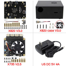 Load image into Gallery viewer, Raspberry Pi X820 V3.0 Expansion Board &amp; Metal Case Supports 2.5-inch SATA HDD/SSD For Raspberry Pi 3 Model B+, 3B, 2B, B+
