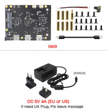 Load image into Gallery viewer, Raspberry Pi X829 Dual 2.5&quot; SATA HDD/SSD Storage Expansion Board with USB 3.0 Cable for Raspberry Pi 4 Model B
