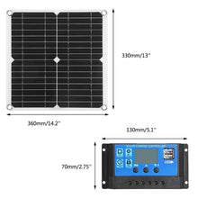 Load image into Gallery viewer, Real 25W 50W Solar Panel Kit Complete 12V USB With 10-30A Controller Solar Cells for Car RV Boat Moblie Phone Battery Charger
