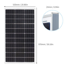 Load image into Gallery viewer, Solar Panels Kit 100W 200W 300W 100 Watts Rigid Glass Solar Panel Monocrystalline Cell Off-grid Photovoltaic System Home RV Boat
