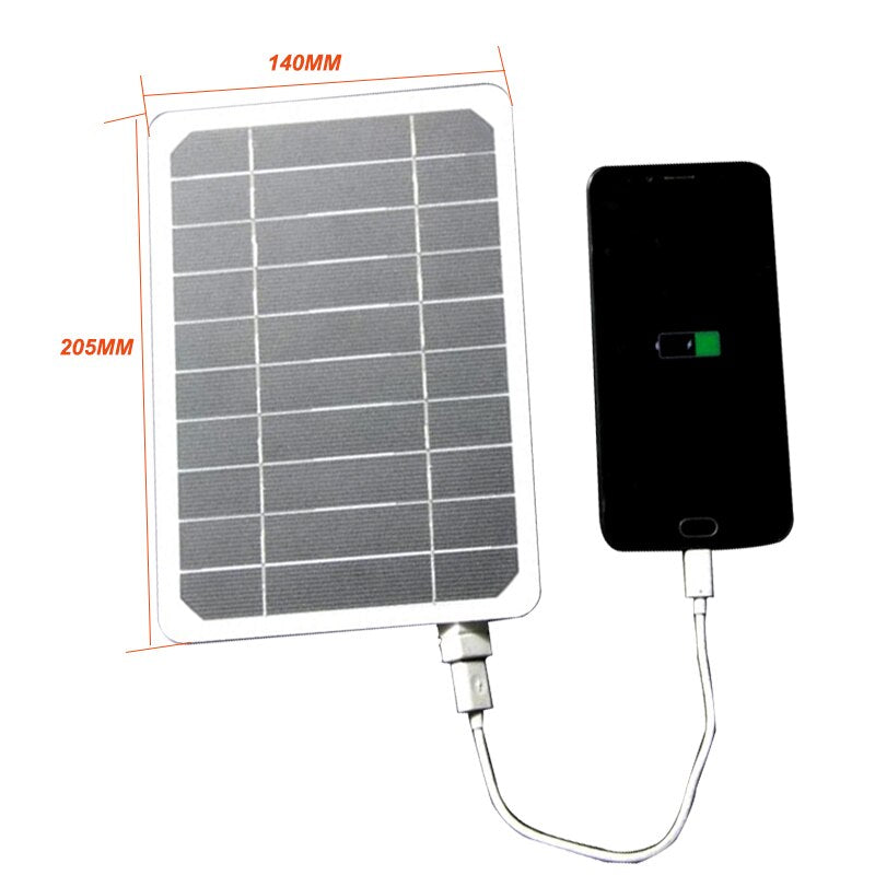 USB  5V 20W Solar Cells Solar Panel Phone DIY Hiking Camping Charger Home Improvement Monocrystalline Silicon Power Bank Solar