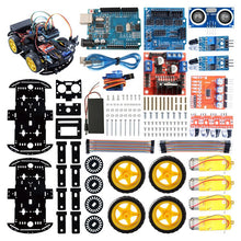 Load image into Gallery viewer, Ultrasonic Infrared Obstacle Avoidance Smart Car Set Tracing Obstacle Avoidance Arduino Car Programming Kit
