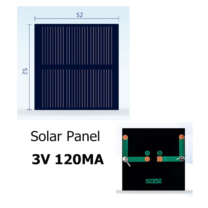 Whole sale Min Solar panel 0.5V 1V 2V 3V 4V 5V 6V 80MA 100MA 120MA 130MA 160MA 210MA Solar Cell For diy Solar charger