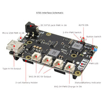 Load image into Gallery viewer, X705 UPS HAT 18650 Power Max 5.1V 8A Output Expansion Board Smart Uninterruptible Power Supply for Raspberry Pi 4 Model B/3B+/3B

