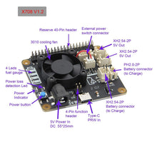 Load image into Gallery viewer, X708 UPS &amp; Power Management Board with Cooling Fan ,AC Power Loss Detection, Auto On &amp; Safe Shutdown Function for Raspberry Pi
