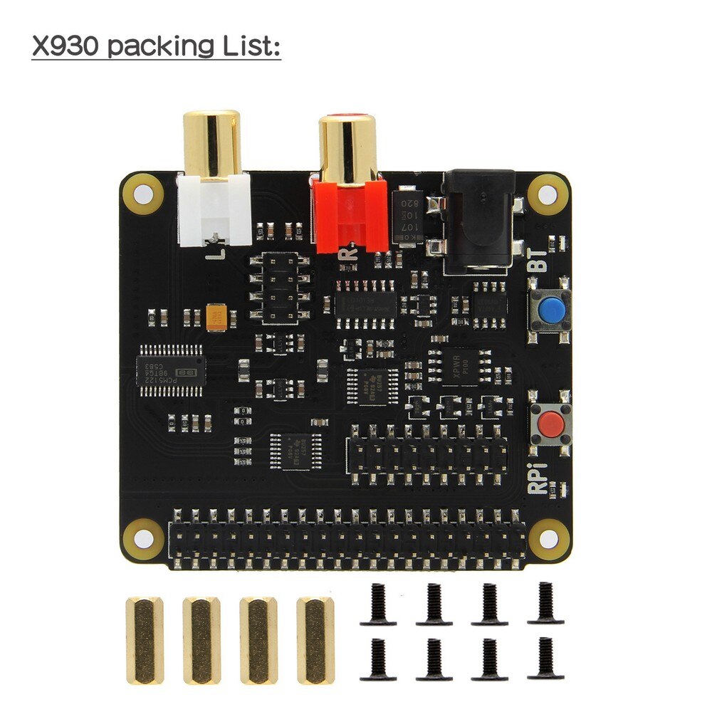 X930 HiFi DAC HAT Expansion Board for Raspberry Pi 4B/3B+/3B