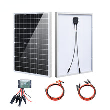 Load image into Gallery viewer, 50 Watt 12 Volt Solar Panel Rigid Tempered Glass Monocrystalline Cells Solar Power Photovoltaic System For Boat RV Home Roof
